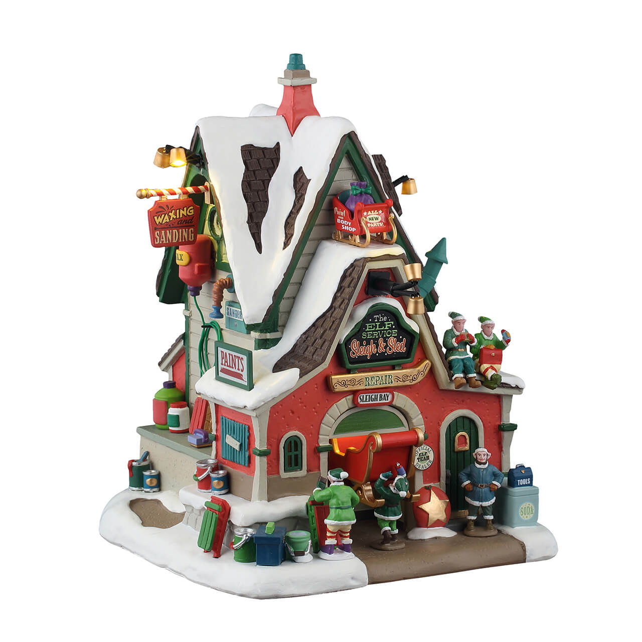 LEMAX The Elf Service Sleigh & Sled Repair, Battery-Operated(4. #55315 # 55315